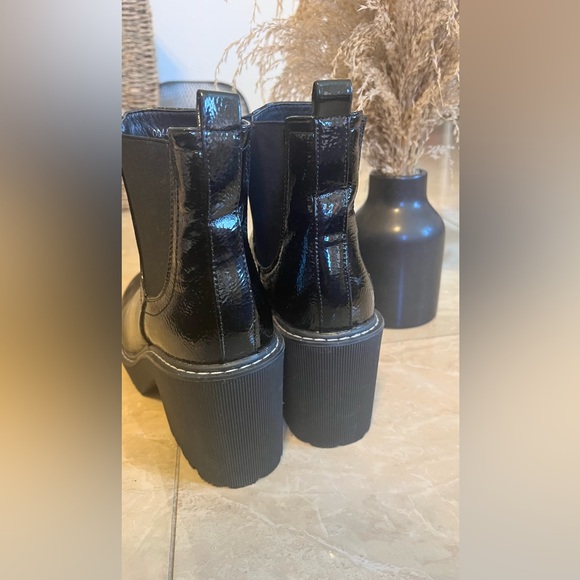 Platform Patent Chunky Heel Bootie - Picture 8 of 9